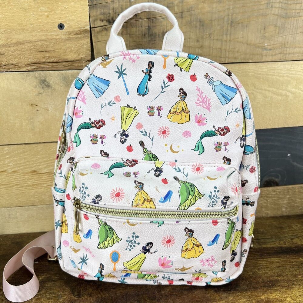 Disney Princess Faux Leather 10" Mini Backpack Fast Forward